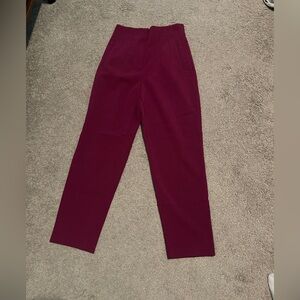 Zara Magenta High Waisted Pants